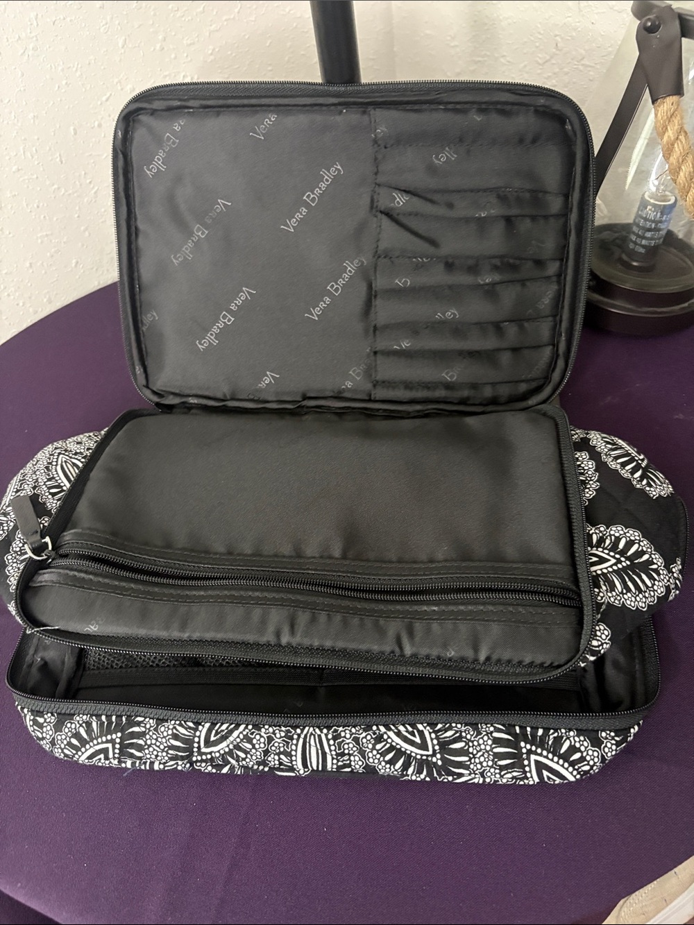large Vera Bradley makeup bag
